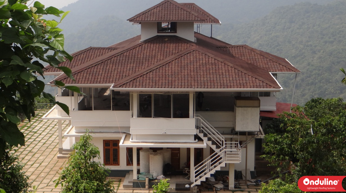 Onduvilla roof installed on a home