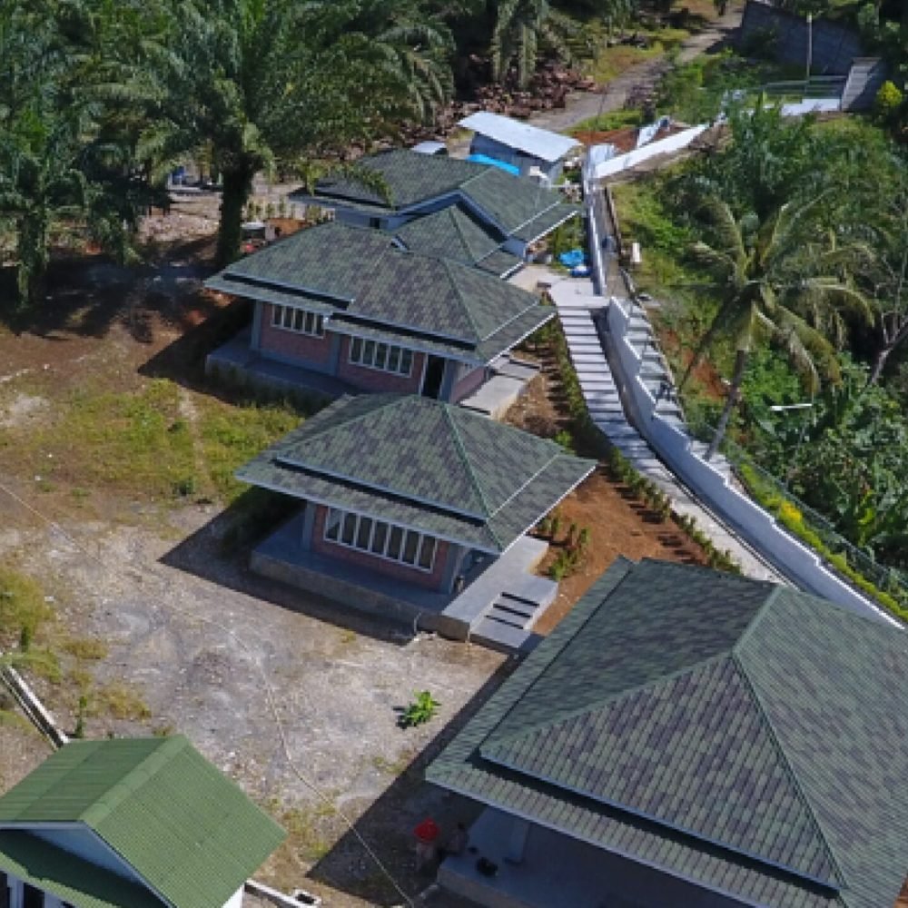 Onduvilla tiles on a sloped roof