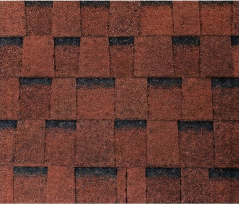 Asphalt shingle Spanish Red colour